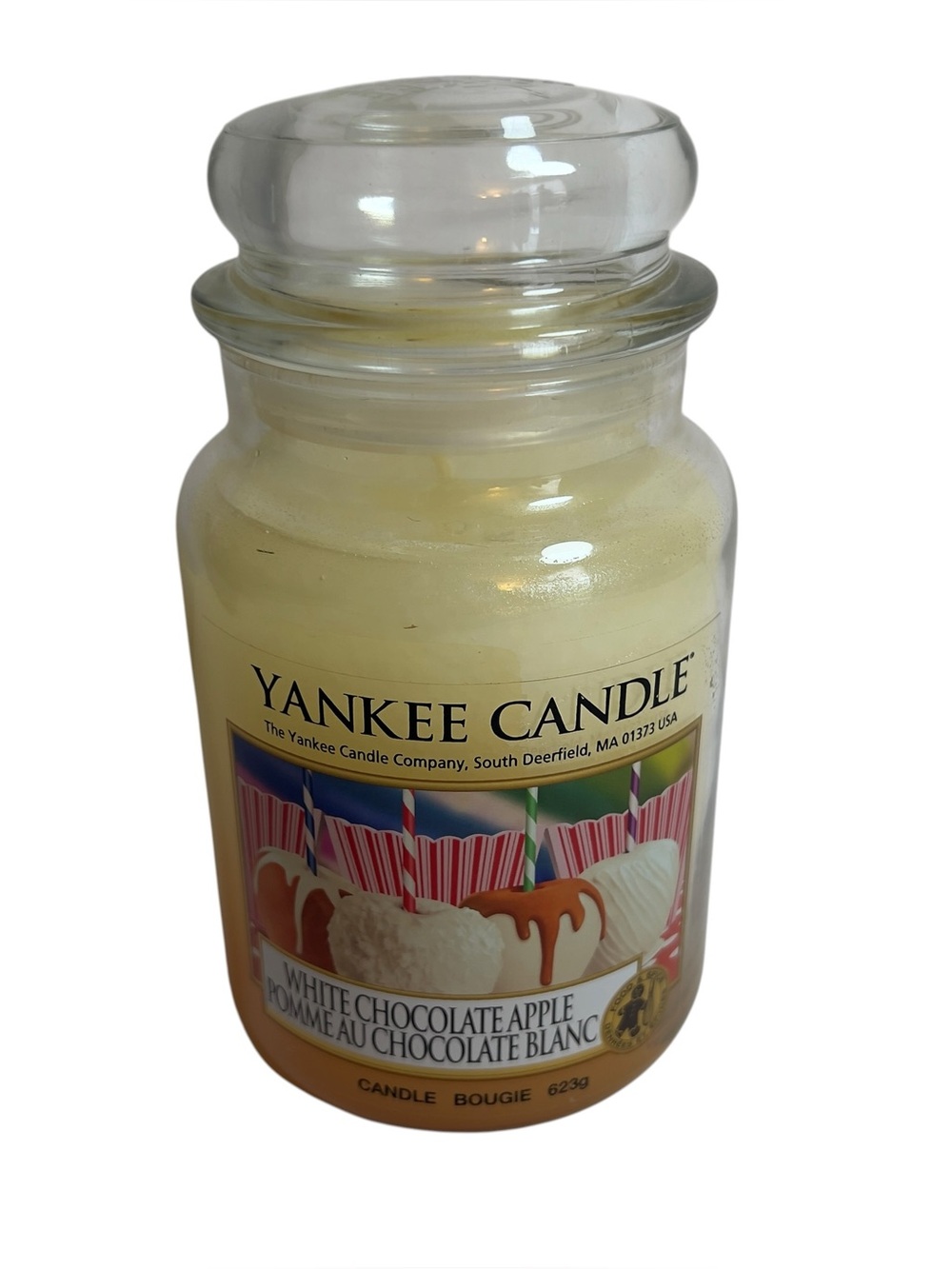Yankee Candle White Chocolate Apple 22 oz Large Jar English French Rare Unlit